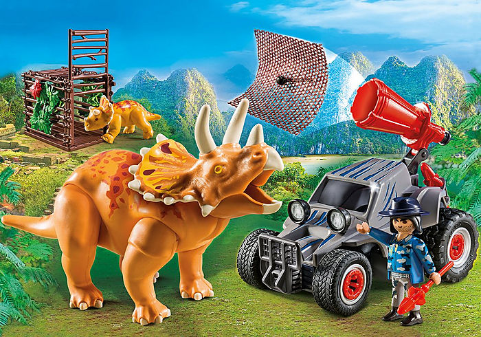 coche con triceratops